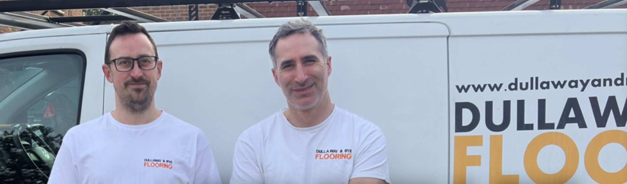 Robert Dullaway (left) and Fred Rye (right) at the Dullaway & Rye van